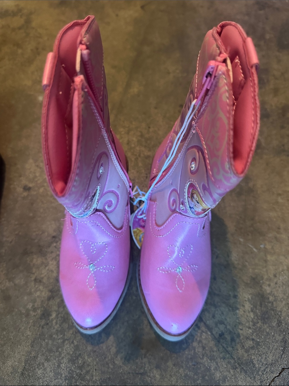 DISNEY PINK PRINCESS BOOTS WESTERN BOOTS FOR KIDS